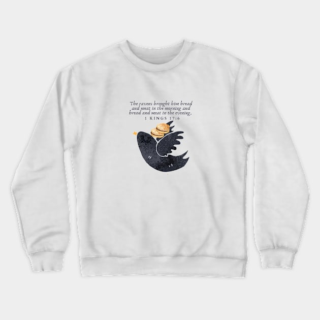 Raven and bread Crewneck Sweatshirt by Mission Bear